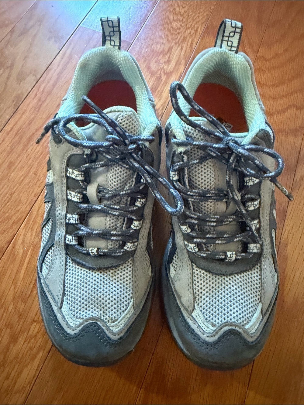 Merrell Siren Ventilator Womens Hiking Trail Shoes Grey Mint Vibram Size 6